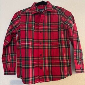 The Children's Place Boys Red Plaid Button Down Shirt